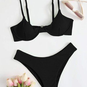 Ribbed Underwire Bikini